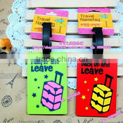 Soft PVC Luggage Tag/ Rubber Luggage Tag/ Plastic Travel Tag