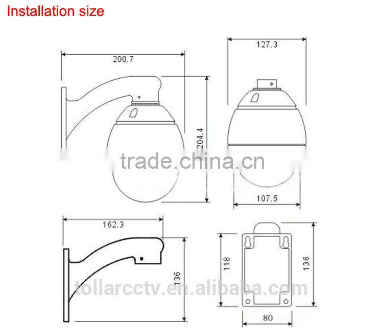 Outdoor 4inch PTZ 1.3 Mega 1080P Pixel 20x optical zoom IP ONVIF dome serveillance outdoor p2p ip camera
