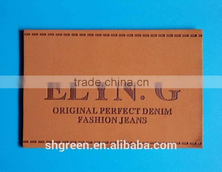 Black embossed imitation leather patch for table