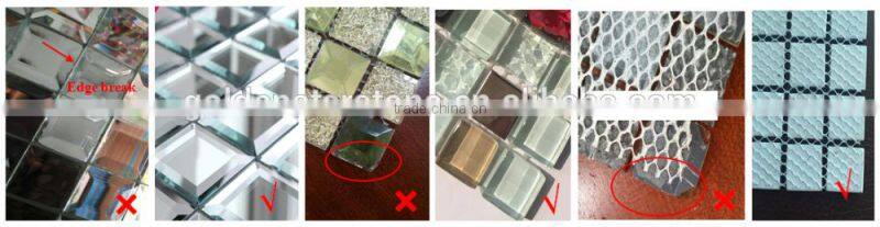 backsplash decorative metal mix glass mosaic tile