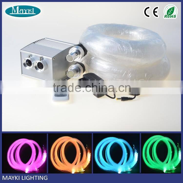 Decorative fiber optic lighting with 600pcs mixed diameter fiber cables and twinkle effect