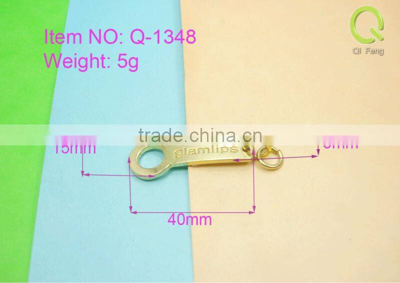 customed logo silicone zipper puller fashion metal zipper puller