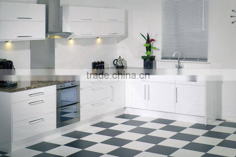 L-Shaped high gloss white mdf board kitchen cabinets,kitchen cabinet design