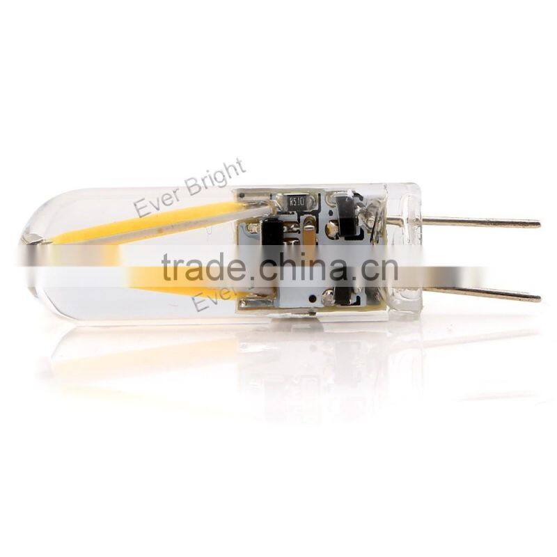 Warm white 30smd g4 cob car led bulb AC/DC 12V transparent glass g4 led light bulb