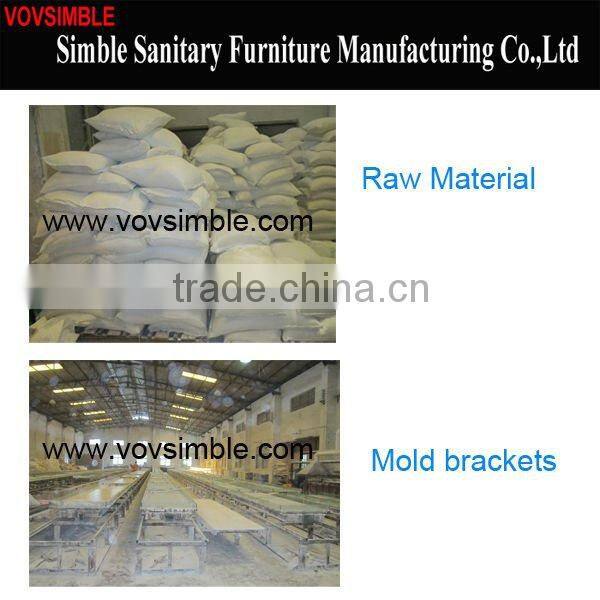 SGS approval Modified acrylic solid surface slab for bathroom/kitchen/vanity