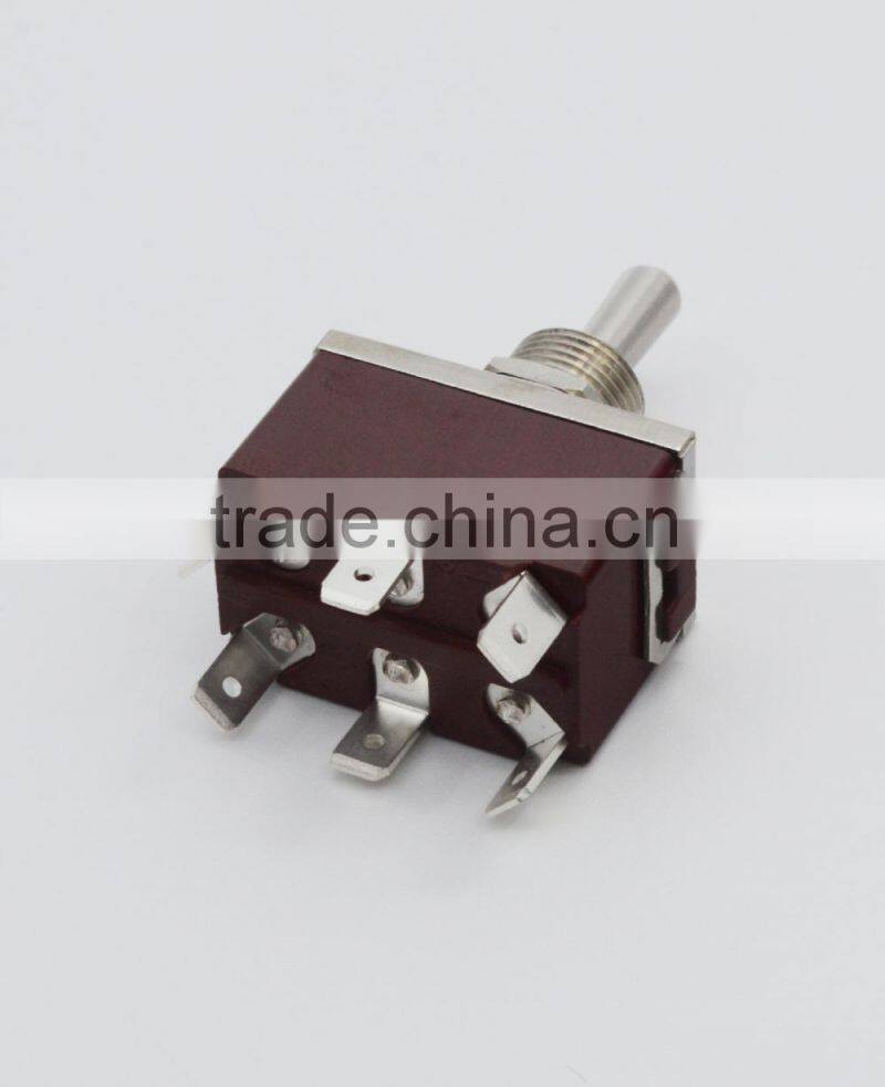 new design toggle switch on -off -on 6 solder pins toggle type