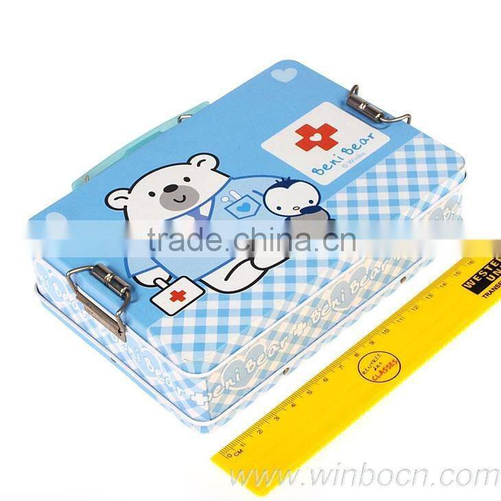 Tin household cartoon kids promotional box