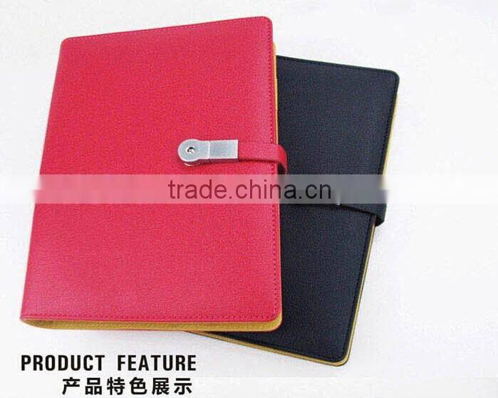 A5 customized leather journal with usb