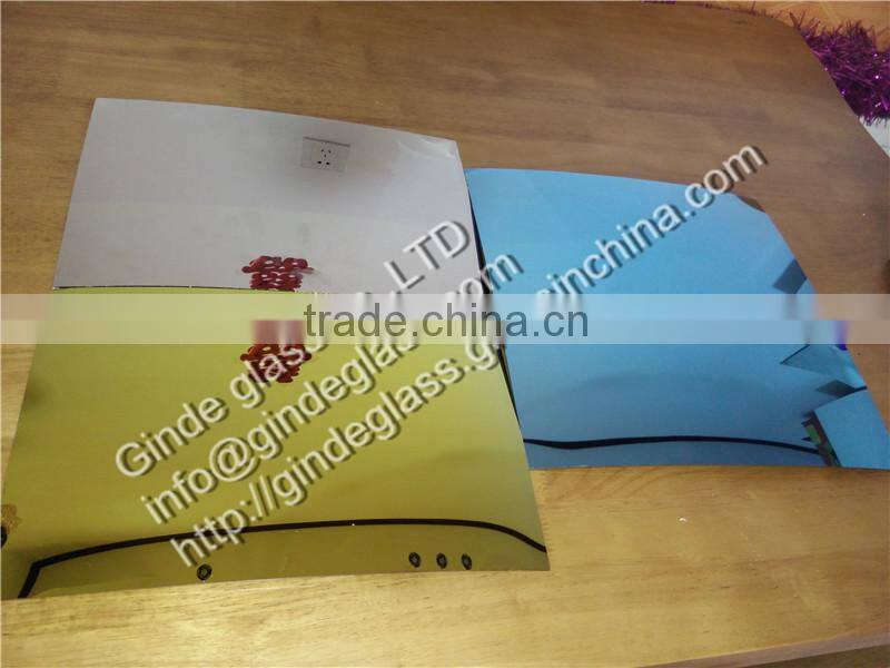1.8mm 2mm clear golden blue out door mirror, car mirror, review mirror