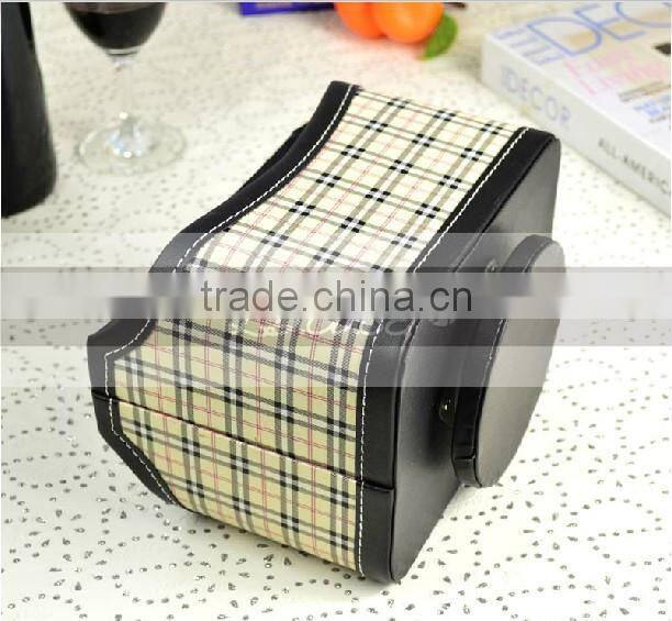 PU Leather TV Remote Control Holder, wall mount bracket mobile phone holder, desk organizer for hotel use