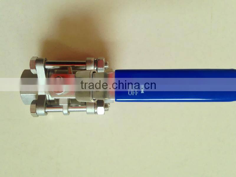 High Quality Stainless Steel Threaded 3pc Ball Valve