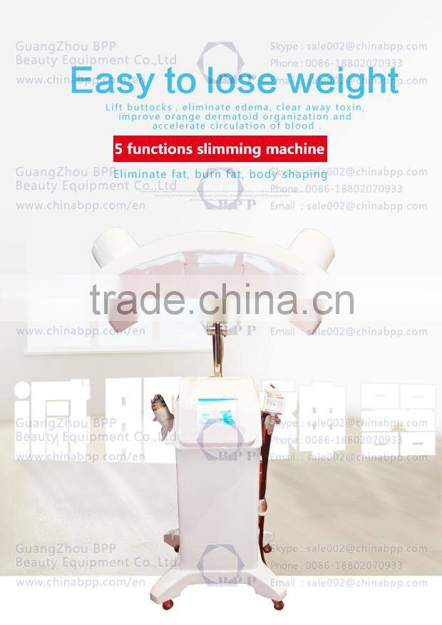 New arrival solan use five function body sliiming machine for burning fat with light energy