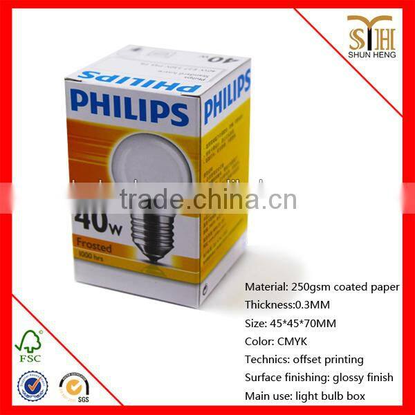 light bulb printing paper box