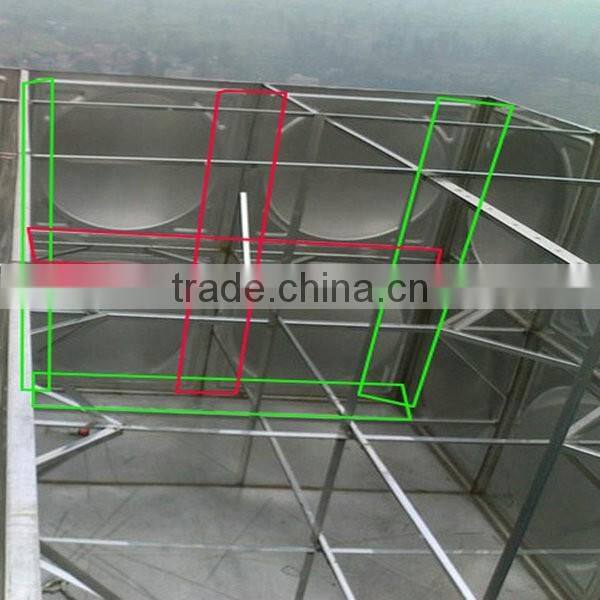 Popular type welding 304 316 stainless steel water storage tank with 1000 litre