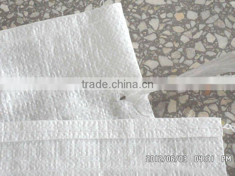 white plain pp woven sand bag