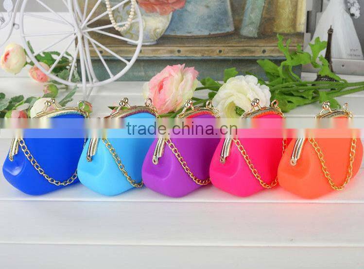 metal chain money purse ladies' silicone money bag varieties shopping money bag