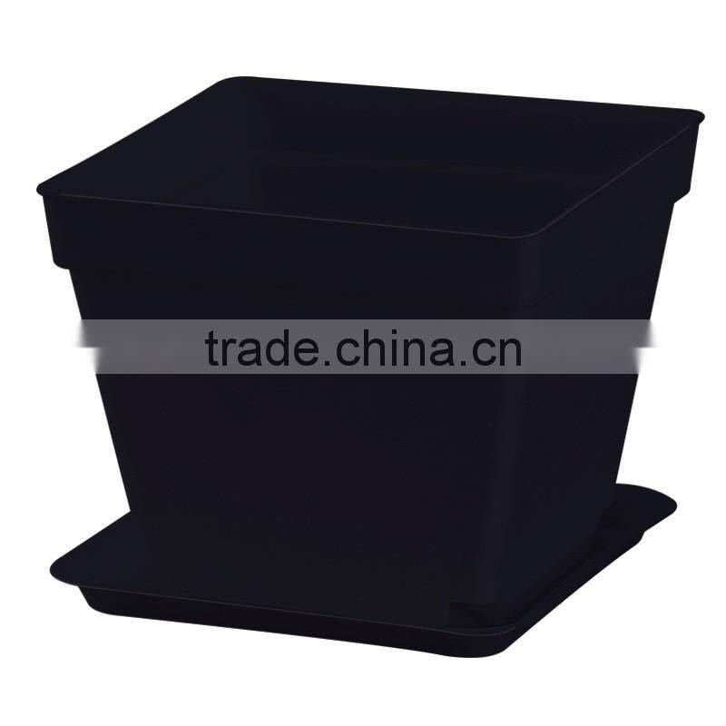 Cheap square black plastic plant flower nursery pot 10*8.5cm