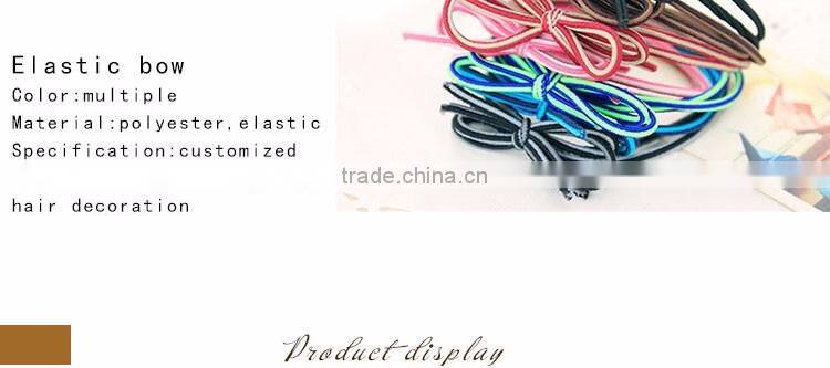 Single&double-strand elastic bowknot Custom ribbon elastic hair decoration