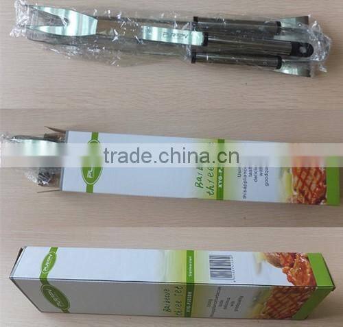 2015 Stainless steel barbecue tools three-piece suit