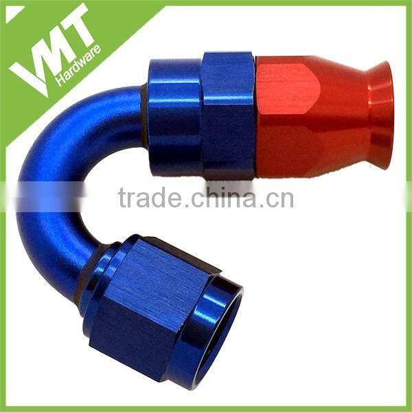 Red and blue aluminum 6an 150 degree hose ends Gas Line An6 PTFE Fitting