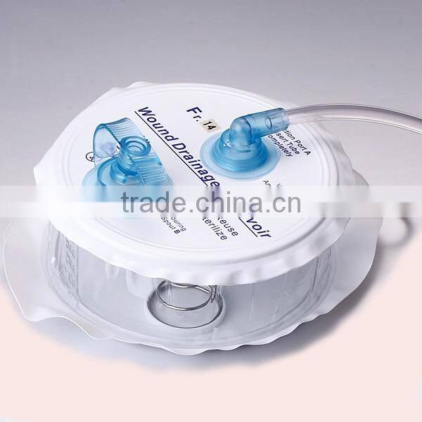 disposable closed wound drainage reservoir system