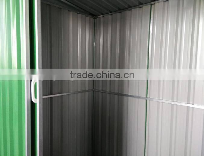 Weatherproof safely design folding metal storage shed