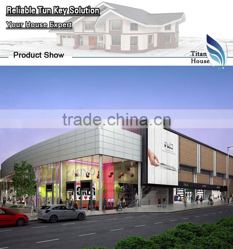 Prefabricated Steel Structure Shopping Mall Glass Skylight