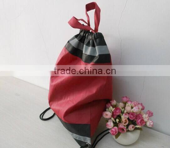 New custom polyester foldable drawstring beach bag