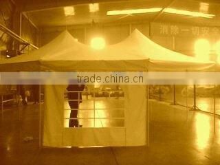 5x6.8m steel structure white double top pagoda tent