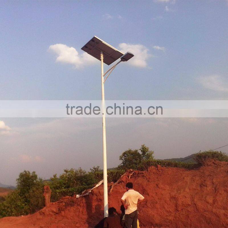 LED solar powered street light 6m 30W LED light + 100w solar panel