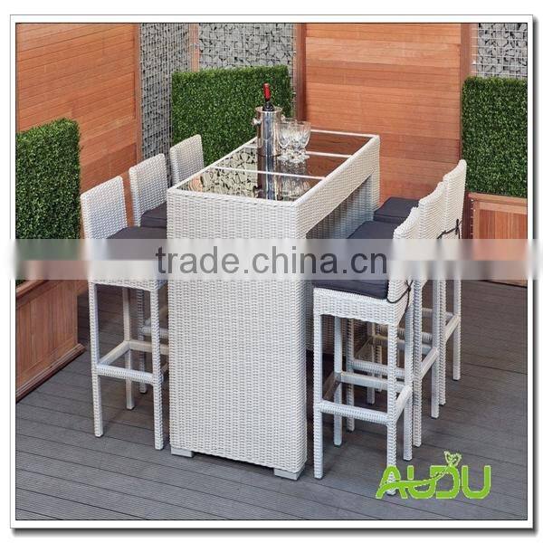 Audu Reception Bar Furniture,White Rattan Reception Bar Furniture