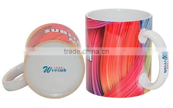 11oz Full Printing Mug Wrap Printed on Mug Handle and Bottom