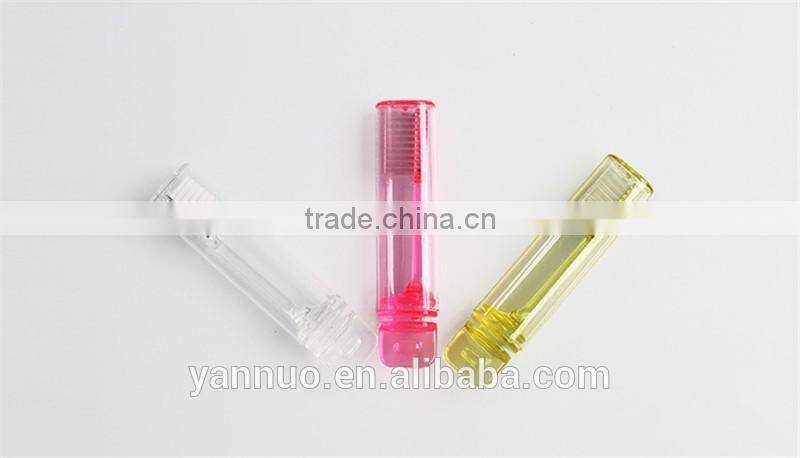 Transparent Plastic Disposable Portable Folding Toothbrush For Hotel and flight