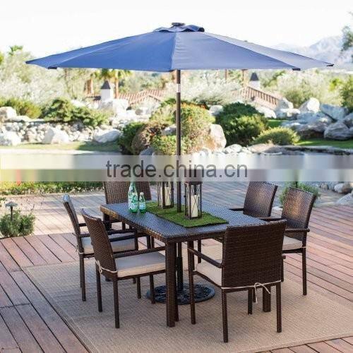 2017 Trade Assurance pefect outdoor Classic pe rattan handmade big loading garden table sets
