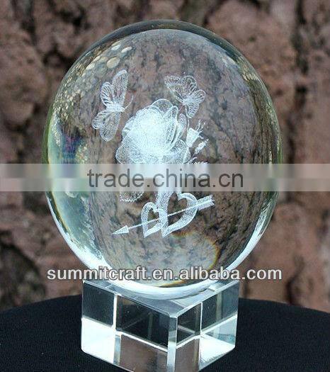 Custom Engraving crystal glass snow globe wedding gift away