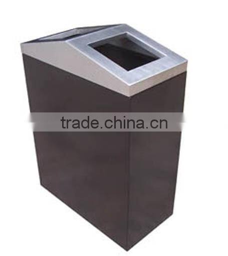 Arlau outdoor colored metal trash can