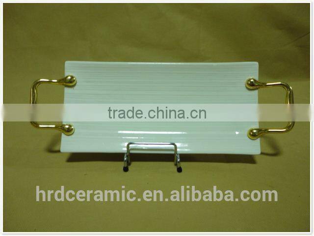 Factory stock plate ceramic with Metal handle