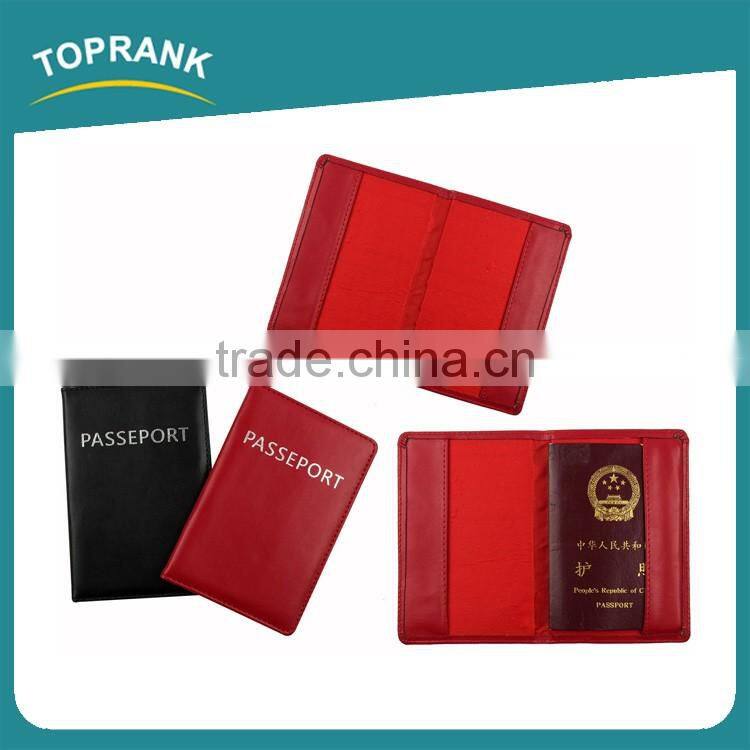Toprank Fashion Design Popular Custom Personalized PU Passport Holder Travel Passport Wallet Card Holder