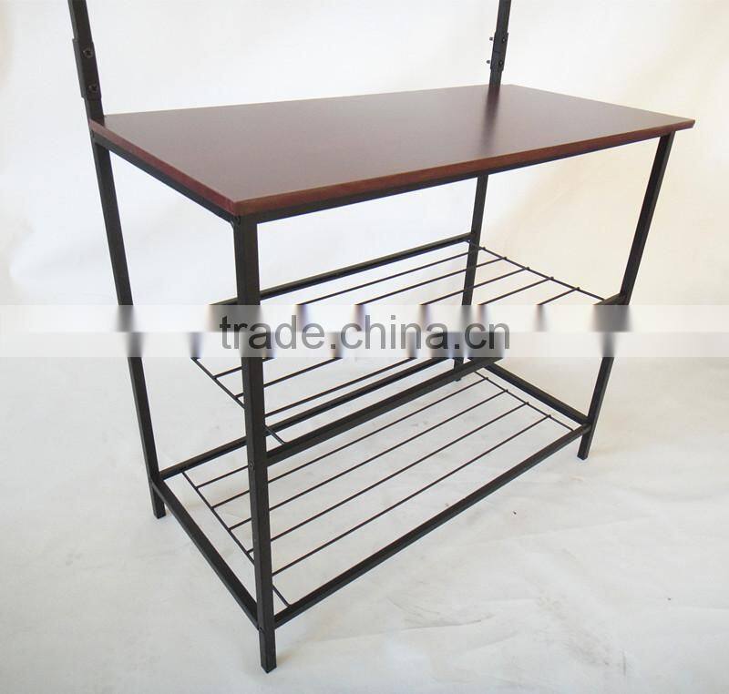 Metal Wood Entryway Bench Storage standing Hallway Umbrella Hat coat Shoe rack