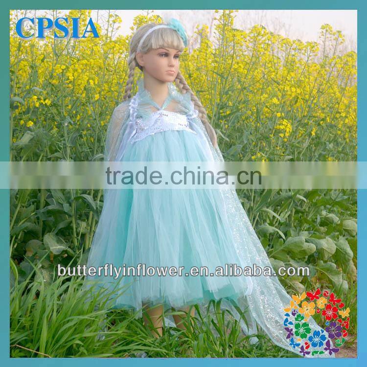 Green Teal Tutu Dress For Girls Hot Selling Snowflake Dress Can make plus sizes Many colors