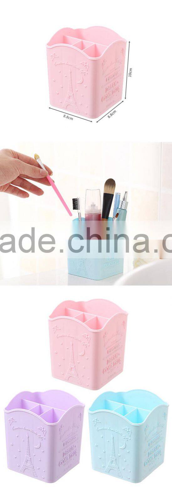 emc plastic storage basket with dividers, desktop square basket with dividers