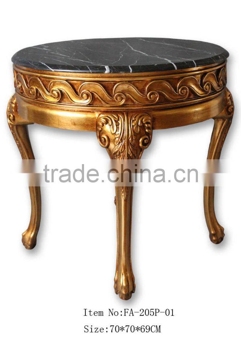 FA-205P-01 Antique furniture coffee table with marble in set