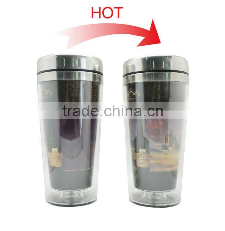Factory sale 16oz double wall stainless steel travel mug for promotion
