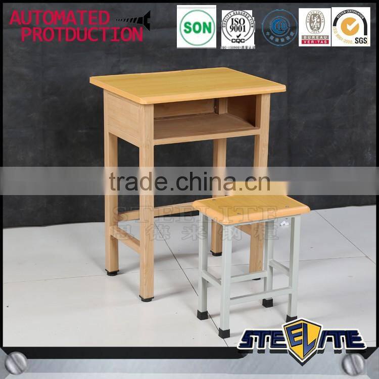 Affordable School Furniture Wooden School Desk And Chair Set