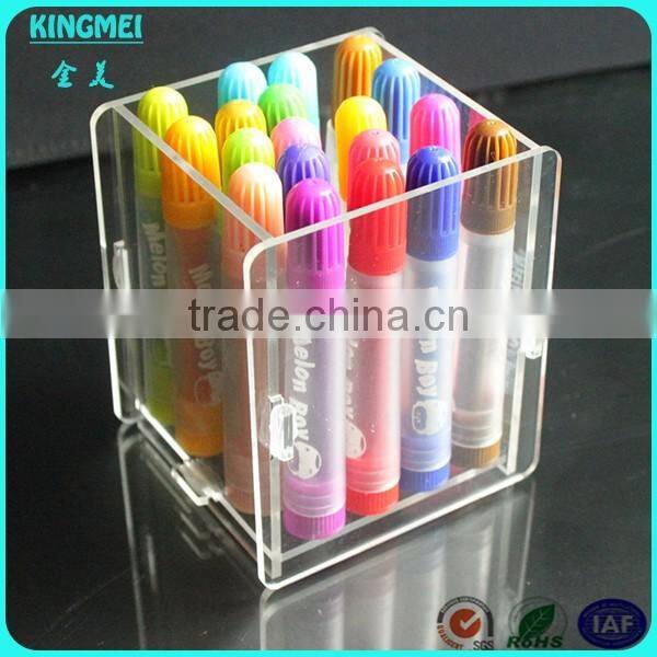 Mini tabletop square clear acrylic fountain pen display box