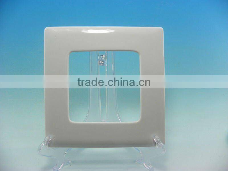 GLAZED CHRISTMAS RED CERAMIC PHOTO FRAME