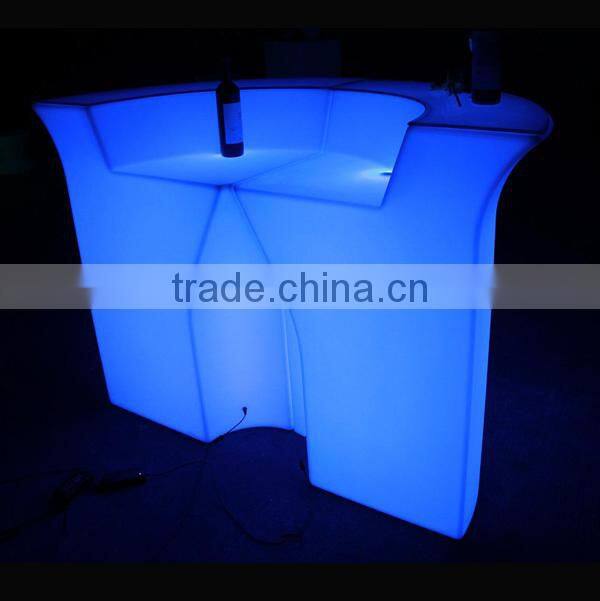 2014 Hot sale LED corner bar table, LED bar counter, led glowing table