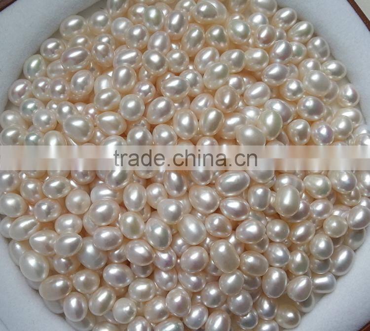 7-8 mm white rice shape freshwater loose pearls