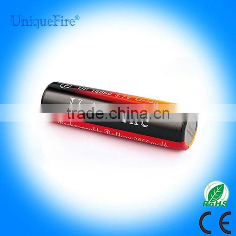 Uniquefire high star rechargeable 18650 3600mah battery case