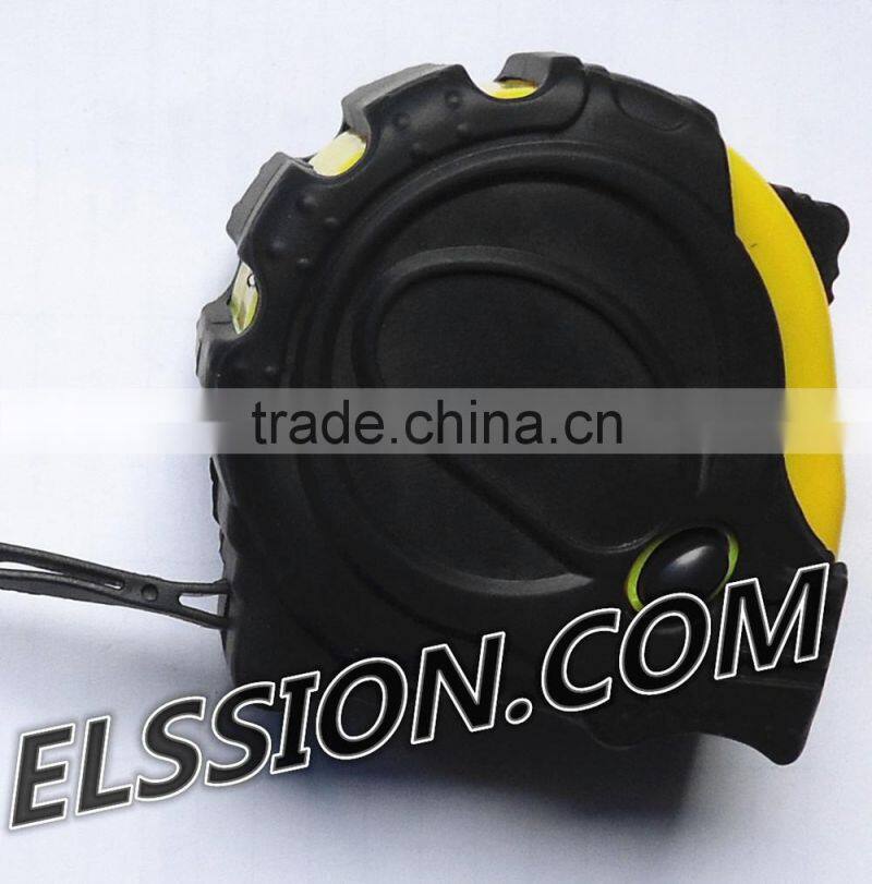 Professional factory 3 stops Measuring tapes with Rubber grip